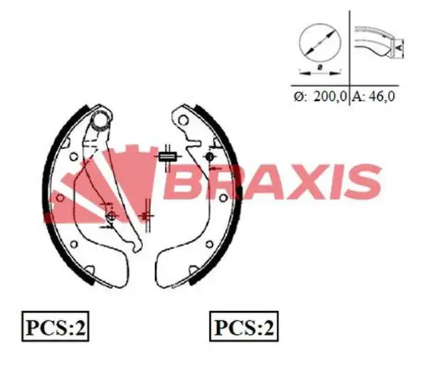 BRAXIS AC0056 Arka Fren Balatası resmi