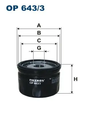 FILTRON OP643/3 Yağ Filtresi resmi