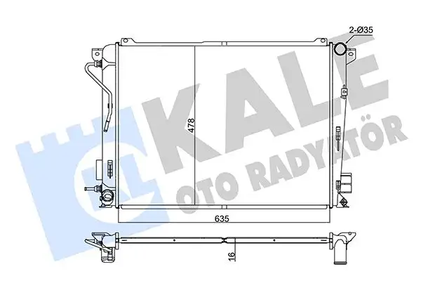 KALE 347815 Radyatör 253103K860 resmi