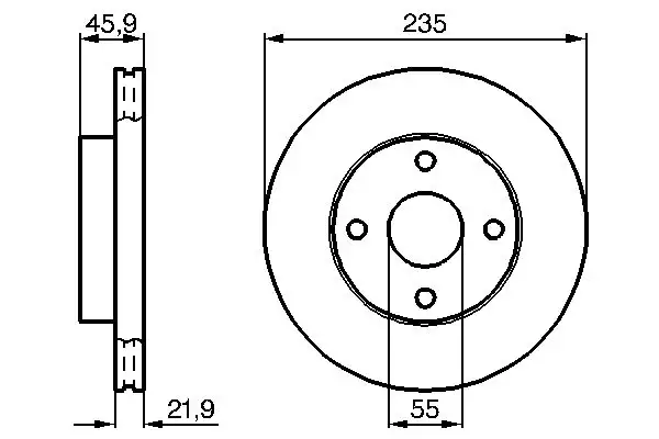 BOSCH 0986478787 Ön Fren Diski B26Y3325XD resmi