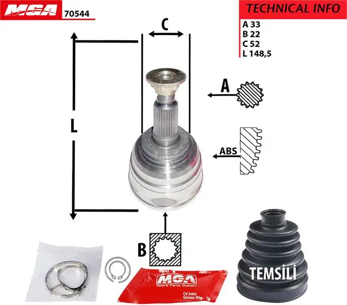 MGA 70544 Aks Kafası (Dış) 96273760 resmi