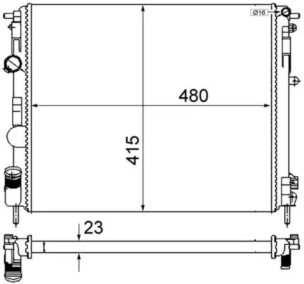 MAHLE CR605000S Radyatör 7700430784 resmi