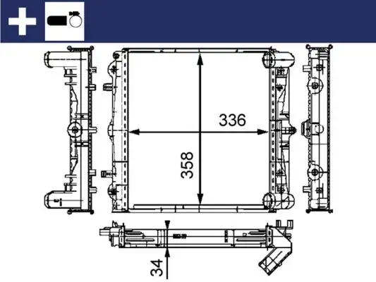 MAHLE CR383000S Radyatör 99610613181 resmi