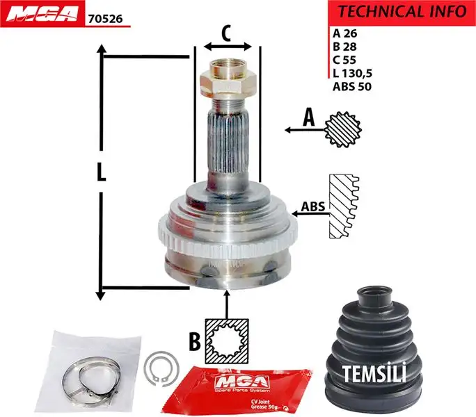 MGA 70526 Aks Kafası (Dış) 44011S0A951 resmi