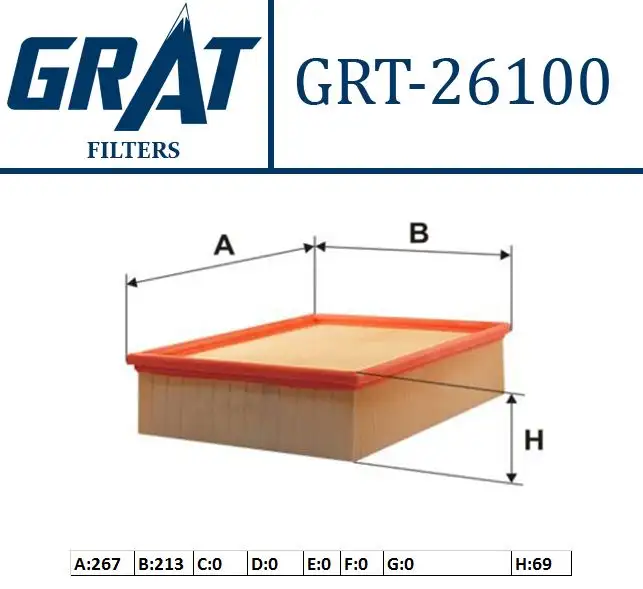 GRAT 26100 Hava Filtresi 06C133843 resmi