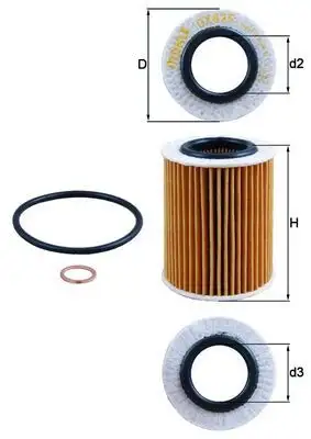 MAHLE OX825D Yağ Filtresi 11427611969 resmi
