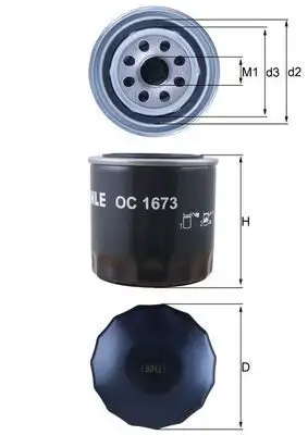 MAHLE OC1673 Yağ Filtresi resmi
