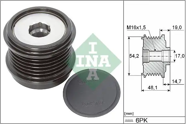 INA 535031010 Alternatör Kasnağı resmi
