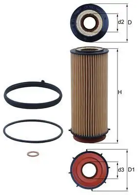 MAHLE OX560D Yağ Filtresi 11427808443 resmi