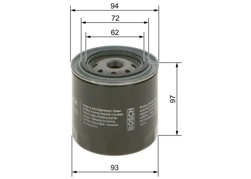 BOSCH 0986452003 Yağ Filtresi resmi