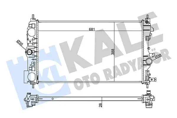 KALE 354115 Radyatör 13311078 resmi