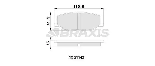 BRAXIS AA0121 Ön Fren Balatası resmi