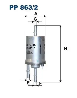 FILTRON PP836/2 Yakıt Filtresi 1K0201051C resmi