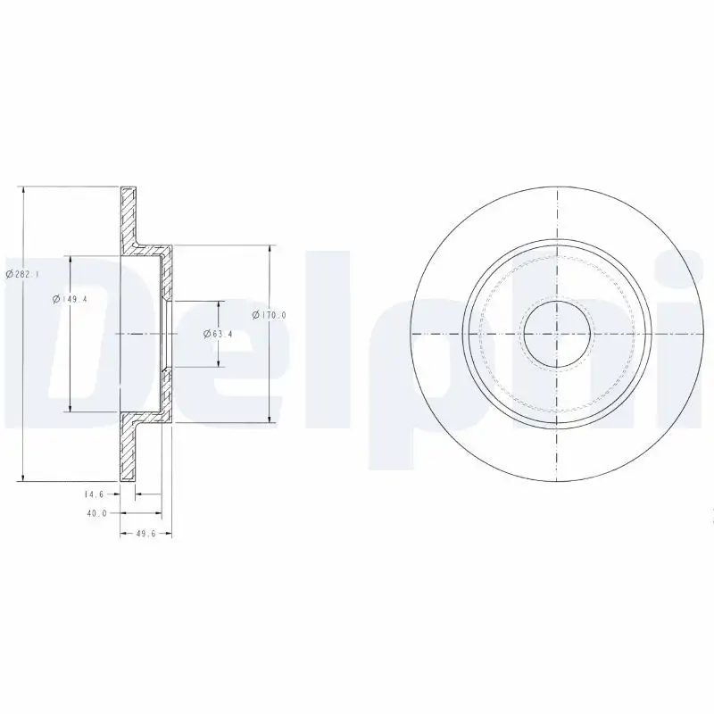 DELPHI BG3761 Arka Fren Diski 432064U102 resmi