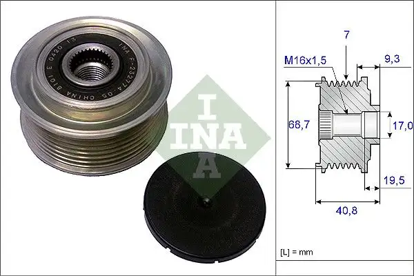 INA 535007910 Alternatör Kasnağı resmi