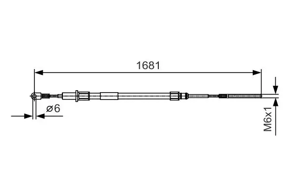 BOSCH 1987477924 El Fren Halatı (Arka) 34401166053 resmi