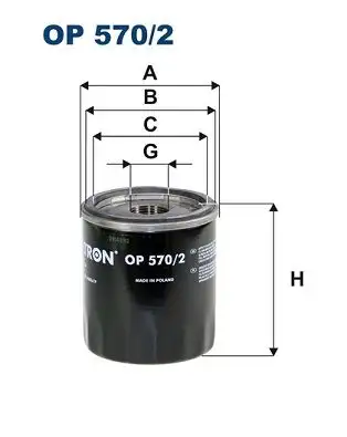 FILTRON OP570/2 Yağ Filtresi resmi