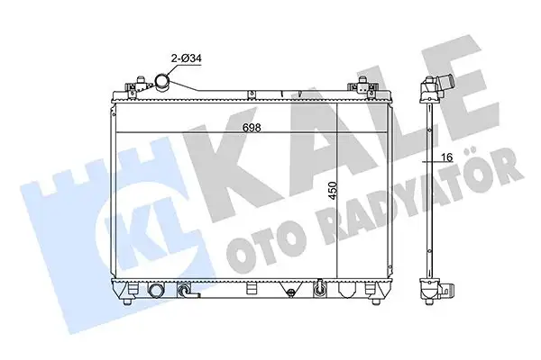 KALE 350755 Radyatör 1770065J20 resmi