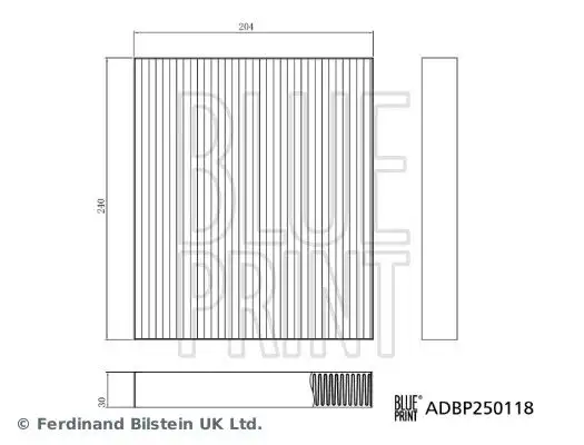BLUEPRINT ADBP250118 Polen Filtresi 1303390300 resmi