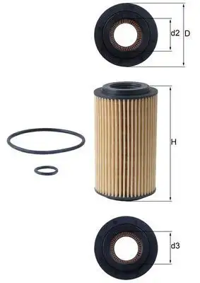 MAHLE OX153D4 Yağ Filtresi resmi