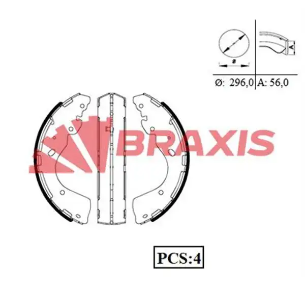 BRAXIS AC0097 Arka Fren Balatası resmi