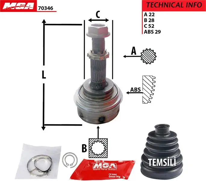 MGA 70346 Aks Kafası (Dış) 374377 resmi