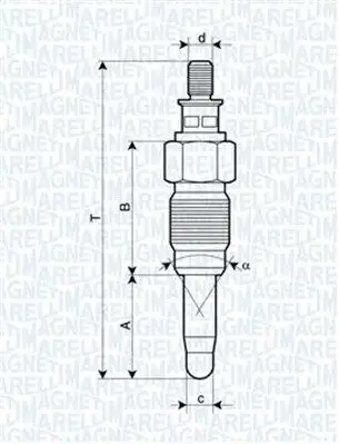 MAGNETI MARELLI 060900030606 Kızdırma Bujisi resmi