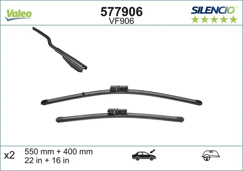 VALEO 577906 Silecek Süpürgesi (Takım) resmi
