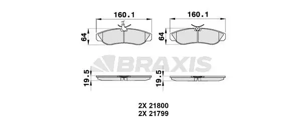 BRAXIS AB0183 Ön Fren Balatası resmi