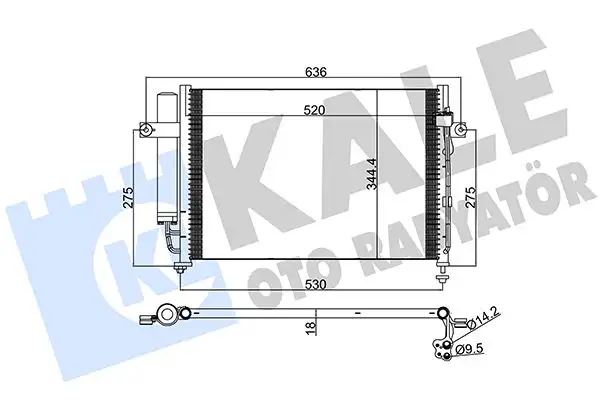 KALE 391700 Klima Radyatörü 976061C100 resmi