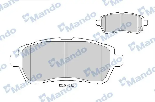 MANDO MBF015524 Ön Fren Balatası 8V512K021AA resmi