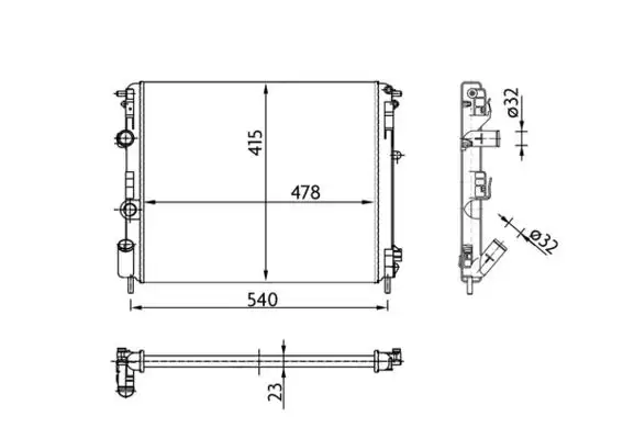 MAHLE CR36000S Radyatör 7700428082 resmi