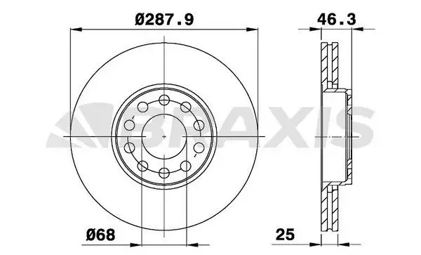 BRAXIS AE0616 Ön Fren Diski 4B0615301B resmi
