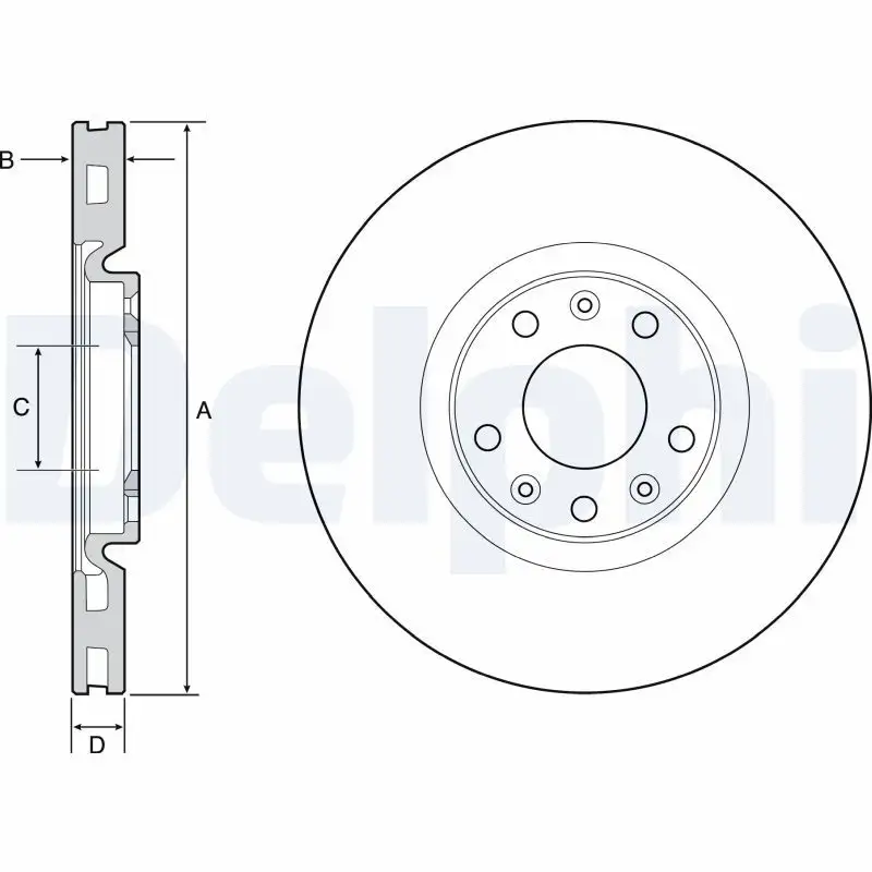 DELPHI BG4457 Ön Fren Diski 4249J3 resmi