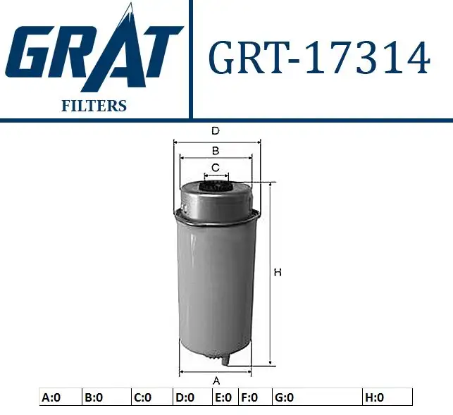 GRAT 17314 Yakıt Filtresi 03C119176AA resmi