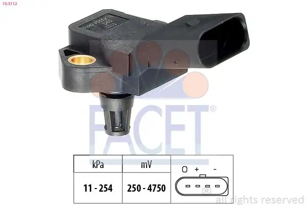 FACET 10.3112 MAP Sensörü 038906051D resmi