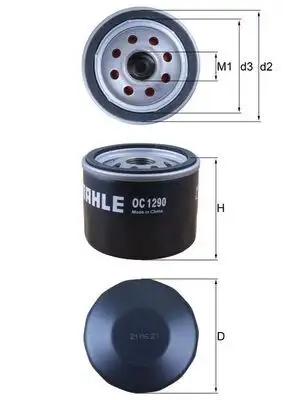MAHLE OC1290 Yağ Filtresi 1731840025 resmi