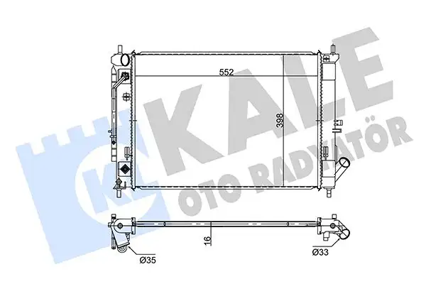 KALE 354285 Radyatör 253103X650 resmi