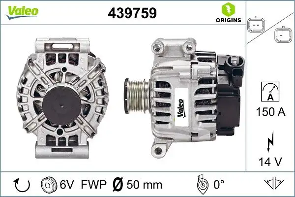 VALEO 439759 Şarj Dinamosu resmi