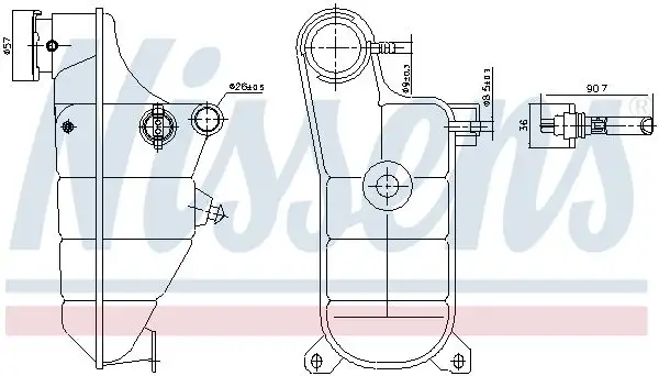 NISSENS 996364 Yedek Su Deposu A1245001749 resmi