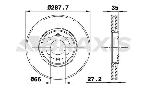 BRAXIS AE0198 Ön Fren Diski 4246W3 resmi