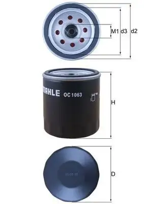 MAHLE OC1063 Yağ Filtresi resmi
