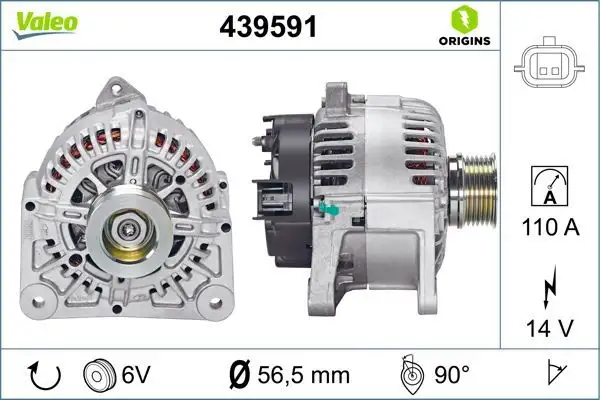 VALEO 439591 Şarj Dinamosu resmi