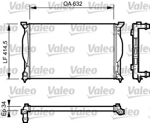 VALEO 732963 Radyatör 8E0121251A resmi
