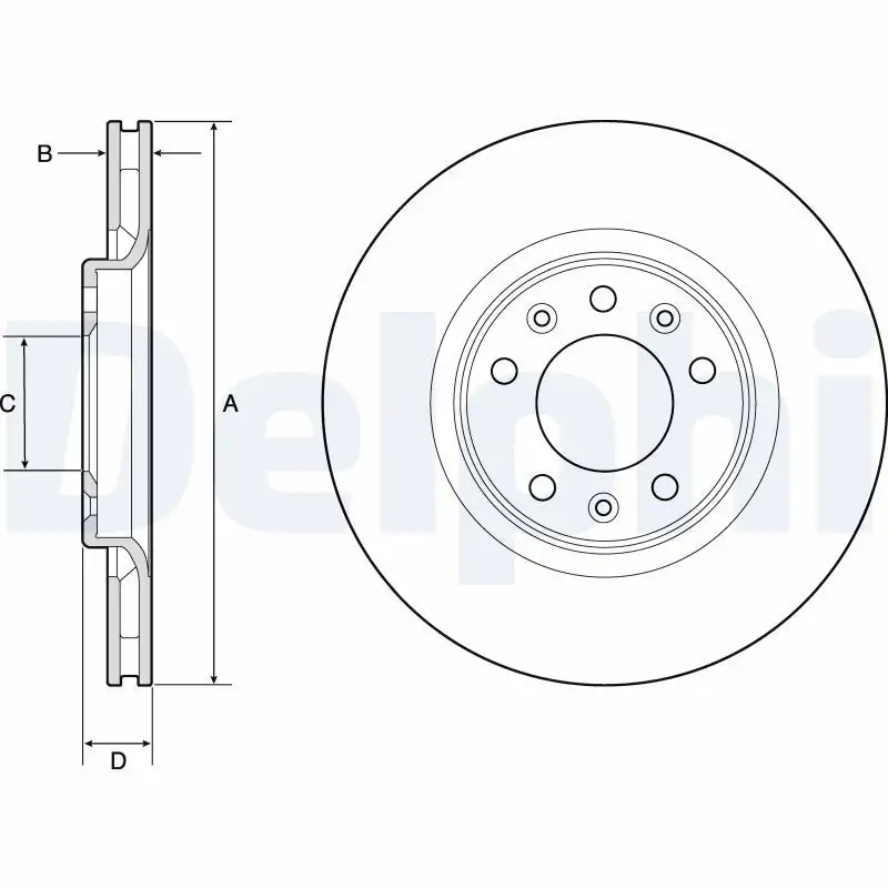 DELPHI BG4806C Arka Fren Diski SU001A6135 resmi