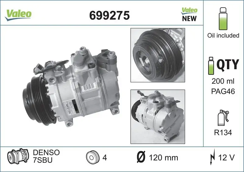 VALEO 699275 Klima Kompresörü resmi