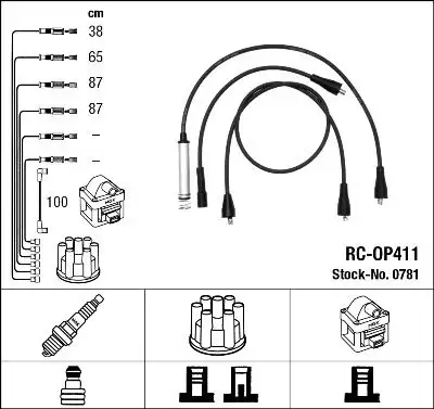 NGK 0781 (RCOP411) Buji Kablosu 90349320 resmi