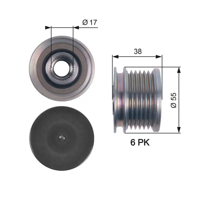 GATES OAP7124 Alternatör Kasnağı 12317575518 resmi
