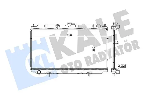 KALE 348640 Radyatör 21410BM400 resmi