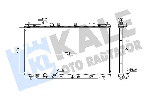 KALE 347725 Radyatör 19010RZPG51 resmi